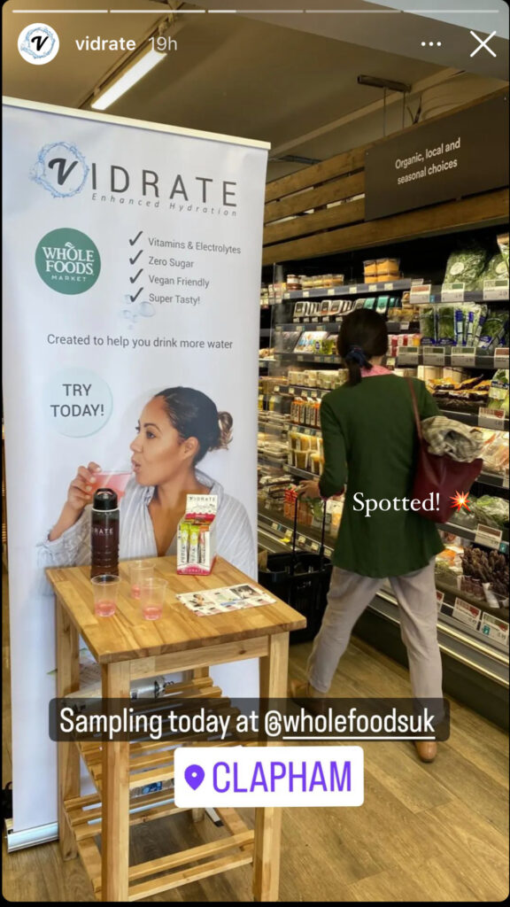 vidrate feature model isabella banks in a health food store
